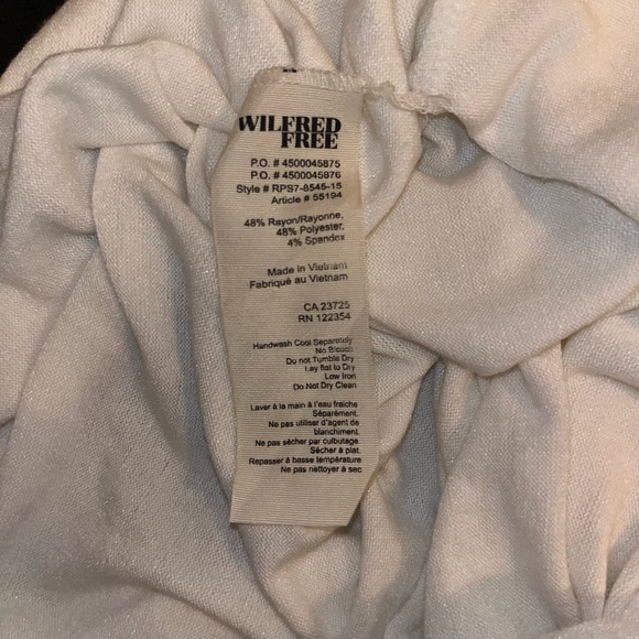 SOLD Aritzia wilfred free white flowy dress jersey swing summer boho bohemian - Picture 5 of 6